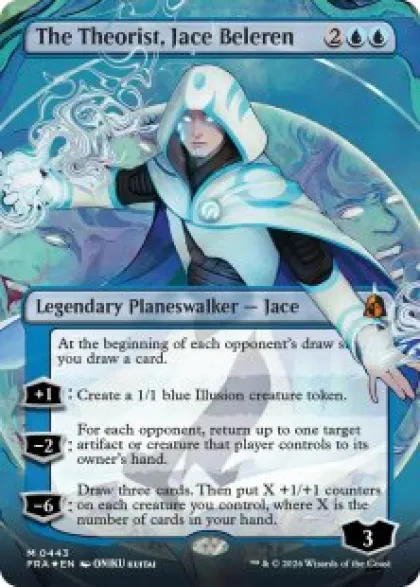 The Theorist, Jace Beleren (#443) (foil) (borderless) - Reality Fracture