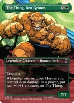 The Thing, Ben Grimm (foil) (borderless) - Marvel Super Heroes Varianten