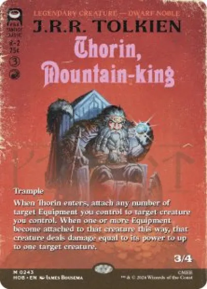 Thorin, Mountain-king (#243) (foil) (borderless) - The Hobbit Varianten
