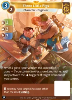 Three Little Pigs (U-587) - Altered Kickstarter Uniques