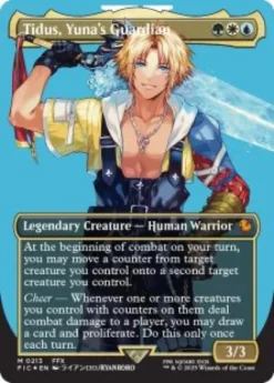 Tidus, Yuna's Guardian (#213) (surge foil) (borderless) - Final Fantasy Commander Varianten