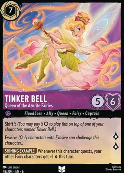 Tinker Bell, Queen of the Azurite Fairies (foil) - Azurite Sea