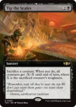 Tip the Scales (extended art) - Tarkir: Dragonstorm Commander Varianten