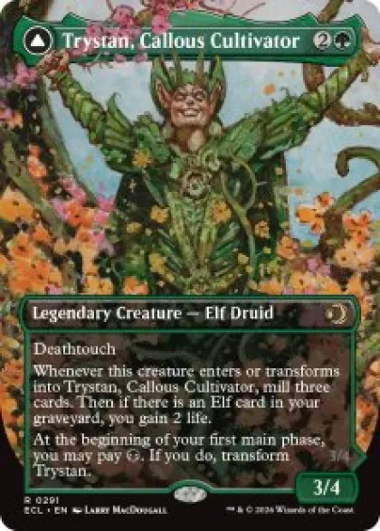 Trystan, Callous Cultivator (foil) (borderless) - Lorwyn Eclipsed Varianten