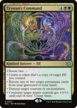 Trystan's Command (foil) - Lorwyn Eclipsed Planeswalker Stamped