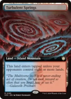 Turbulent Springs (extended art) - Secrets of Strixhaven Commander Varianten