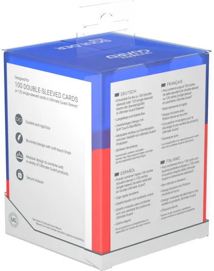Ultimate Guard Boulder Deck Case 100+ SYNERGY Blue/Red