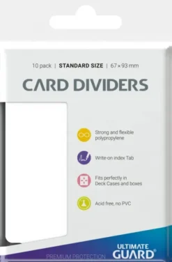 Ultimate Guard Card Dividers: White (10 stuks)