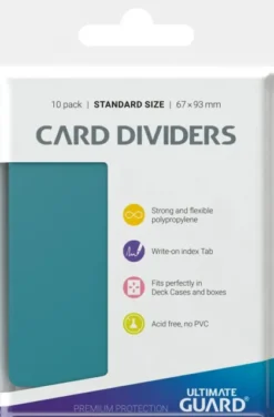 Ultimate Guard Card Dividers: Petrol Blue (10 stuks)