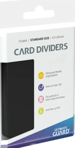 Ultimate Guard Card Dividers: Black (10 stuks)