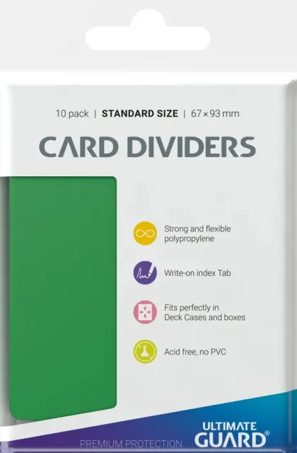 Ultimate Guard Card Dividers: Green (10 stuks)