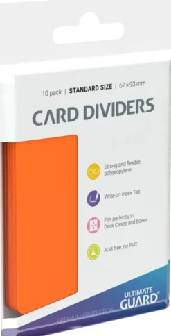 Ultimate Guard Card Dividers: Orange (10 stuks)