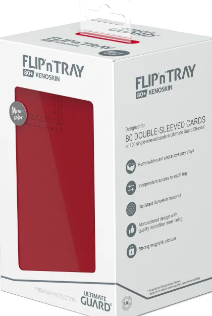 Ultimate Guard Flip'n'Tray Deck Case 80+ XenoSkin Monocolor Red