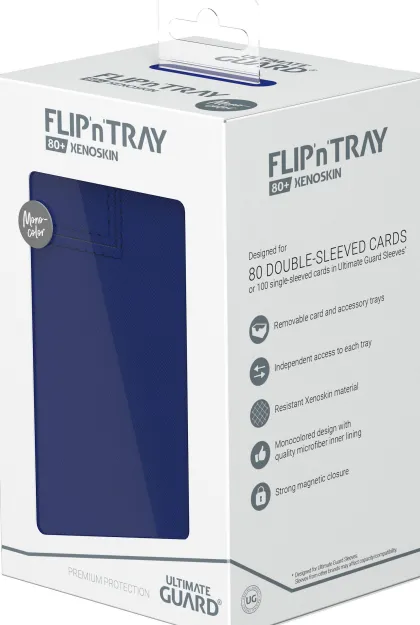 Ultimate Guard Flip'n'Tray Deck Case 80+ XenoSkin Monocolor Blue