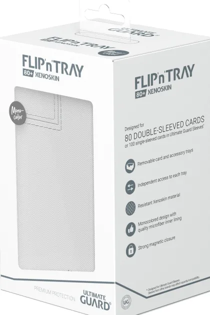 Ultimate Guard Flip'n'Tray Deck Case 80+ XenoSkin Monocolor White
