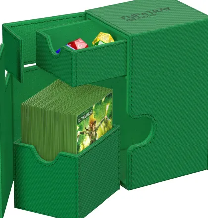 Ultimate Guard Flip'n'Tray Deck Case 80+ XenoSkin Monocolor Green