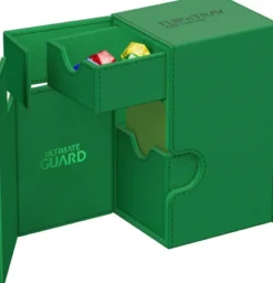 Ultimate Guard Flip'n'Tray Deck Case 80+ XenoSkin Monocolor Green