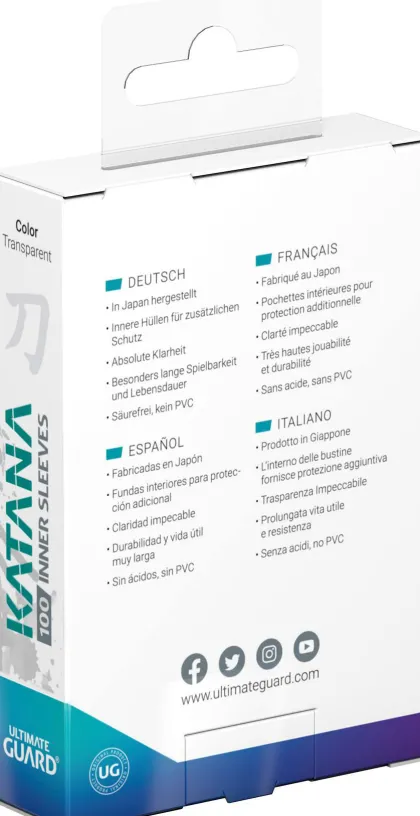 Ultimate Guard Katana Inner Sleeves (100 stuks)