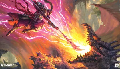 Ultimate Guard Magic: The Gathering - Tarkir: Dragonstorm Stitched Edge Playmat: Worthy Cost