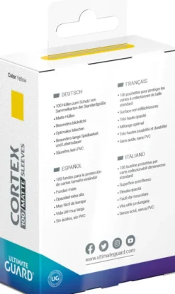 Ultimate Guard Matte Cortex Sleeves: Yellow (100 stuks)
