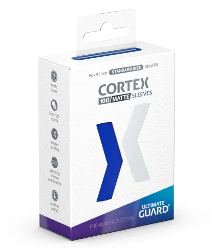 Ultimate Guard Matte Cortex Sleeves: Blue (100 stuks)