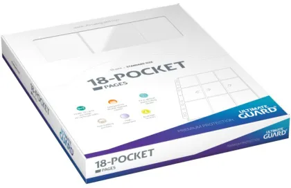 Ultimate Guard - 18 Pocket Pages Side Loading: White (50 stuks)