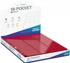 Ultimate Guard - 18 Pocket Pages Side Loading: Red (50 stuks)