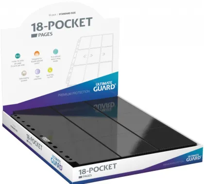 Ultimate Guard - 18 Pocket Pages Side Loading: Black (50 stuks)