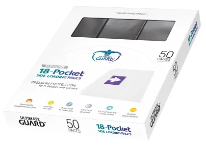 Ultimate Guard - 18 Pocket Pages Side Loading: Black (50 stuks)