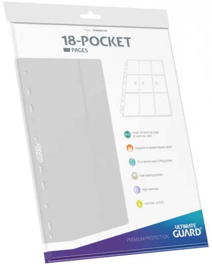 Ultimate Guard - 18 Pocket Pages Side Loading: White (10 stuks)