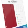 Ultimate Guard - 18 Pocket Pages Side Loading: Red (10 stuks)