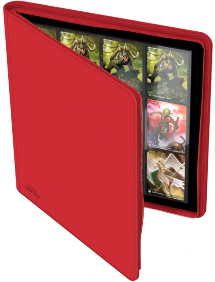 Ultimate Guard - QuadRow Zipfolio 480 24-Pocket XenoSkin: Red