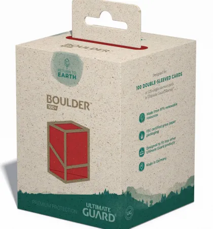Ultimate Guard Return to Earth Boulder Deck Case 100+ Red