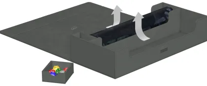 Ultimate Guard SuperHive Flip Case 550+ Monocolor Grey
