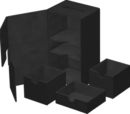 Ultimate Guard Twin Flip'n'Tray Deck Case 200+ XenoSkin Monocolor Black