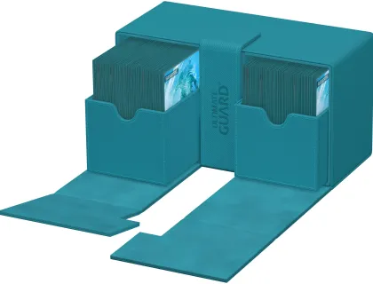 Ultimate Guard Twin Flip'n'Tray Deck Case 200+ XenoSkin Monocolor Petrol
