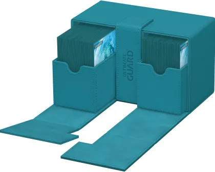 Ultimate Guard Twin Flip'n'Tray Deck Case 160+ XenoSkin Monocolor Petrol