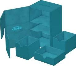 Ultimate Guard Twin Flip'n'Tray Deck Case 160+ XenoSkin Monocolor Petrol