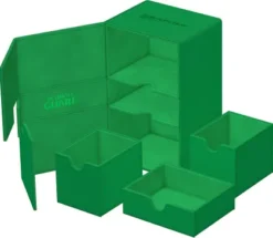 Ultimate Guard Twin Flip'n'Tray Deck Case 160+ XenoSkin Monocolor Green