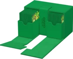 Ultimate Guard Twin Flip'n'Tray Deck Case 160+ XenoSkin Monocolor Green