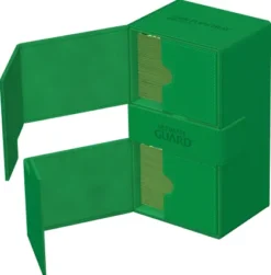 Ultimate Guard Twin Flip'n'Tray Deck Case 200+ XenoSkin Monocolor Green