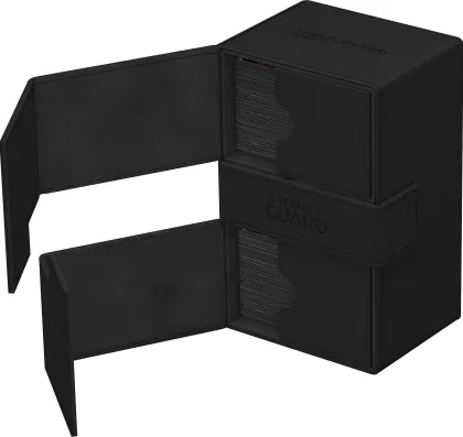 Ultimate Guard Twin Flip'n'Tray Deck Case 160+ XenoSkin Monocolor Black