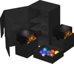 Ultimate Guard Twin Flip'n'Tray Deck Case 160+ XenoSkin Monocolor Black
