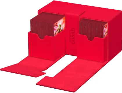 Ultimate Guard Twin Flip'n'Tray Deck Case 200+ XenoSkin Monocolor Red