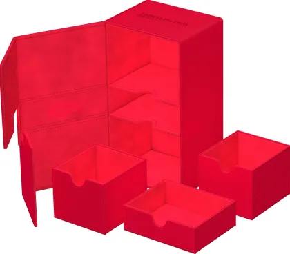 Ultimate Guard Twin Flip'n'Tray Deck Case 200+ XenoSkin Monocolor Red