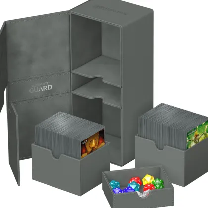 Ultimate Guard - Twin Flip'n'Tray 266+ XenoSkin: Grey