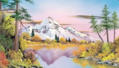 Ultra Pro - Bob Ross Stitched Playmat: Mighty Mountain Lake