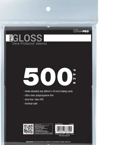 Ultra Pro - Deck Protectors Gloss: Black (500 stuks)