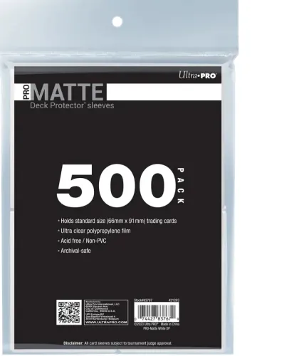 Ultra Pro - Deck Protectors Matte: White (500 stuks)