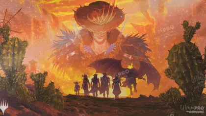Ultra Pro Magic: The Gathering - Outlaws of Thunder Junction Holofoil Playmat: Gang Silhouette